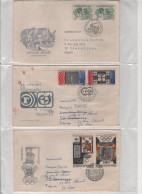 LOT DE 12 ENVELOPPES 1er JOUR DE TCHECOSLOVAQUIE DE 1968 - Lettres & Documents