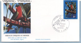 1991 JUIN 05   Enveloppe1er Jour OISEAUX UNIQUES AU MONDE 21 FRANCS - Lettres & Documents