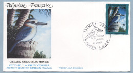 1991 JUIN 05   Enveloppe1er Jour OISEAUX UNIQUES AU MONDE 17 FRANCS - Brieven En Documenten