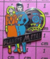 812c Pin's Pins / Beau Et Rare / ESPACE / PLANETE METAL Par LASTAR MVS 1991 - Ruimtevaart