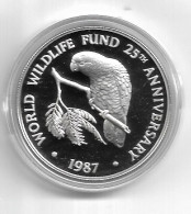 1149j: WWF- Münze Cayman Islands 1987, Amazonas- Papagei PP 28,28 Gramm Proof - Kaaiman Eilanden