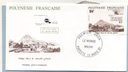 1991 MARS 13 Enveloppe1er Jour LE MONDE MAOHI 94 FRANCS - Briefe U. Dokumente