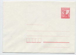 YUGOSLAVIA 1985 Posthorn 10 D. Envelope Format A, Unused. Michel U74A - Entiers Postaux