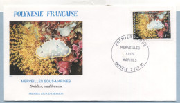 1991 FEVRIER 07  Enveloppe1er Jour MERVEILLES SOUS MARINES 7 FRANCS - Briefe U. Dokumente