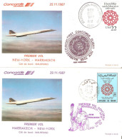 CONCORDE PREMIER 1er VOL  NEW YORK J F K MARRAKECH - Sonstige & Ohne Zuordnung