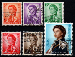 HONG KONG - 1962 - EFFIGIE DELLA REGINA ELISABETTA IN DIVISA - USATI - Used Stamps