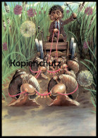 ÄLTERE POSTKARTE MECKI IN SCHNECKENKUTSCHE VERMENSCHLICHT SCHNECKE IGEL DDR PLANET VERLAG Snail Hedgehog AK Postcard Cpa - Mecki