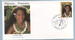 1990 DECEMBRE 05 Enveloppe1er Jour  LE TIARE TAHITI 37 FRANCS - Briefe U. Dokumente