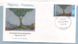 1990 NOVEMBRE 07 Enveloppe1er Jour  LEGENDES POLYNESIENNES 170 FRANCS - Cartas & Documentos