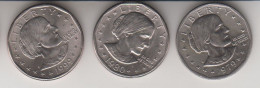 USA 1979 1980 1999 1 $ DOLLAR ANTHONY EAGLE 3 CIRCULATED COINS - 1979-1999: Anthony