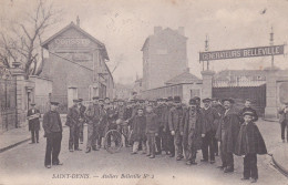 1904 SAINT DENIS , ATELIERS BELLEVILLE N°2 , GENERATEURS BELLEVILLE Voyagée Correspondance - Saint Denis