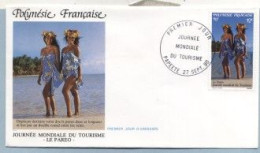 1990 SEPTEMBRE 27  Enveloppe1er Jour  JOURNEE MONDIALE DU TOURISME 12 FRANCS - Briefe U. Dokumente