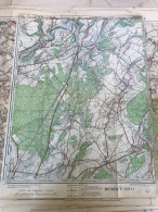 Ancienne Carte D'état Major Belgique DURBUY Soy Weris Barvaux Ourthe - Cartes Topographiques
