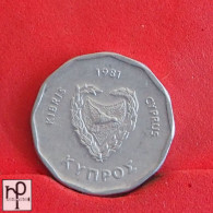 CYPRUS 5 MILS 1981 -    KM# 50,1 - (Nº55371) - Chypre