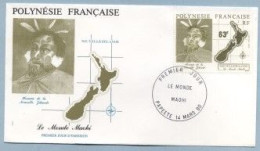 1990 MARS 14  Enveloppe1er Jour  LE MONDE MAOHI 63 FRANCS - Storia Postale
