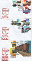 CUBA Sc 5635-41     FDC Trains - Lettres & Documents