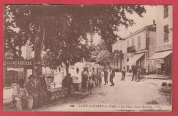 Saint-Laurent Du Var - La Place Saint-Antoine ... Belle Animation -1927 ( Voir Verso ) - Saint-Laurent-du-Var