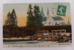 Delcampe - Bar Sur Aube - Les écluses Et L'Eglise Saint Maclou - Bar-sur-Aube