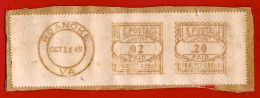 Etats-Unis 1945 - Double Vignette D'affranchissement US Postage Virginia VA ROANOKE - Sonstige & Ohne Zuordnung