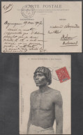 MADAGASCAR - POSTE MARITIME / 1907 CARTE POSTALE ILLUSTREE "TYPE SAKALAVA" ==> FRANCE  (ref 1542d) - Brieven En Documenten