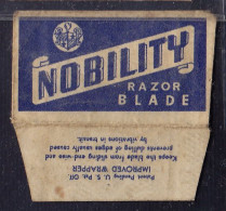 "NOBILITY" Razor Blade Old Vintage WRAPPER (see Sales Conditions) - Lamette Da Barba