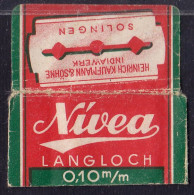 "NIVEA" Razor Blade Old Vintage WRAPPER (see Sales Conditions) - Lamette Da Barba