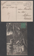 MAYOTTE - DZAOUDZI - POSTE MARITIME / 1907 CARTE POSTALE ILLUSTREE "PILAGE DU RIZ" ==> FRANCE  (ref 1542e) - Cartas & Documentos