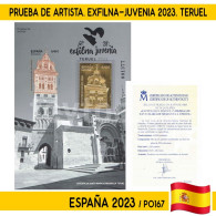 P0167# España 2023. PA Exfilna-Juvenia 2023.  Teruel. Con Sello En Oro (N) - Essais & Réimpressions