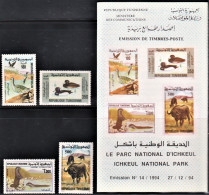 1994 - Tunisie - Y & T 1240 --- 1243 - Faune De Tunisie - Série Compléte 4V - MNH** + Prospectus - Koeien