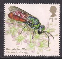 GB 2020 QE2 £1.70 Brilliant Bugs Ruby-Tailed Wasp UMM SG 4433 ( K94 ) - Unused Stamps
