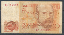 °°° SPAIN - 200 PESETAS 1980 °°° - [ 4] 1975-…: Juan Carlos I.