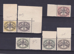 1946 Vaticano Vatican SEGNATASSE RIGHE LARGHE CARTA BIANCA Serie Di 6 Valori MNH** - Postage Due