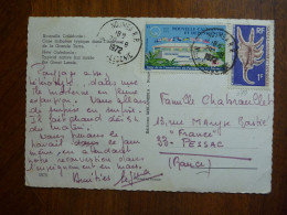 CPSM 1972 écrite Timbre Stamp - NOUVELLE CALEDONIE  Case Indigène Typique Dans L'intérieur De La Grande Terre - Nouvelle Calédonie