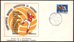 ROMANIA CLUJ NAPOCA 1975 - HANDBALL WORLD UNIVERSITY CHAMPIONSHIP - GROUP "A" - CZECHOSLOVAKIA / GERMANY / TUNISIA - G - Hand-Ball