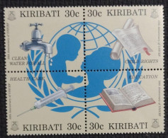 BD) 2011. KIRIBATI, UNICEF 50TH ANNIVERSARY, CLEAN WATER FOR ALL, CHILDREN'S RIGHTS, HEALTH CARE, EDUCATION, MNH - Kiribati