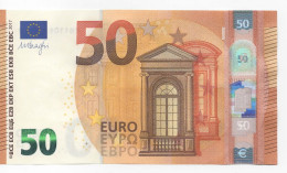 50 EURO  "PB"   DRAGHI     P 001 G4   PB1105738549  / FDS - UNC - 50 Euro