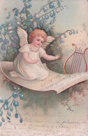 Angelot, Harpe Et Muguet, Litho (28.4.1905) - Anges