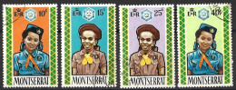 MONTSERRAT...QUEEN ELIZABETH II...(1952-22.)...." 1970.."....GIRL GUIDES, SET OF 4.....VFU...... - Used Stamps