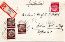 58463 - Deutsches Reich - 1934 - 12Pfg Hindenburg MiF A R-Bf OLDENBURG -> BERLIN - Lettres & Documents