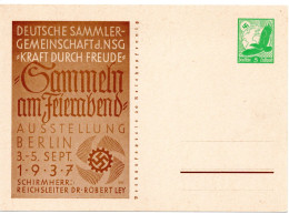 58479 - Deutsches Reich - 1937 - 5Pfg GAKte "KdF-Ausstellung", Ungebraucht - Exposiciones Filatélicas