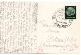 58482 - Deutsches Reich - 1939 - 6Pfg Hindenburg EF A AnsKte SoStpl BERLIN - GRUENE WOCHE ... -> Pillau - Landbouw