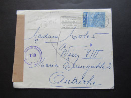 Belgien 1949 Auslandsbrief Nach Wien Zensurbeleg / Stempel Österrereichische Zensurstelle 180 Und Violetter Stempel V - Briefe U. Dokumente