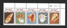 MARSHALL 1989 COQUILLAGES  YVERT N°224/28 NEUF MNH** - Océanie