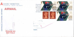 Great Britain - 2012 - London Olympics - Peter Wilson - Gold Medal Winner - 3 Stamps  On Cover.to India. - Briefe U. Dokumente