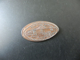 Jeton Token - Elongated Cent - USA - San Francisco - Golden Gate Bridge - Cable Car - Pièces écrasées (Elongated Coins)