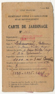 FRANCE - 2 Cartes De Jardinage - Chamalières (P.de D) 1942 Et Hirson (Aisne) 1942 - Non Classés