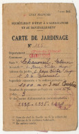 FRANCE - 2 Cartes De Jardinage - Chamalières (P.de D) 1942 Et Hirson (Aisne) 1942 - Zonder Classificatie