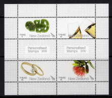 New Zealand 2010 Personlised Stamps - $1.90 Values MS MNH (SG MS3238) - Unused Stamps