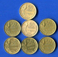 50  Fr  1954 B    +  6  Pieces   50 Fr  1951 + 1951 B +1952 +1952 B 1953 +1953 B + 7  Pieces - 50 Francs