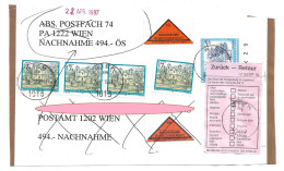 0599j: Freimarke 7.- ÖS Stifte & Klöster, Portogerechte Bedarfs- Nachnahmefrankatur, Briefvorderseite - Lettres & Documents